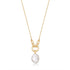 Gold Pearl Sparkle Pendant Necklace